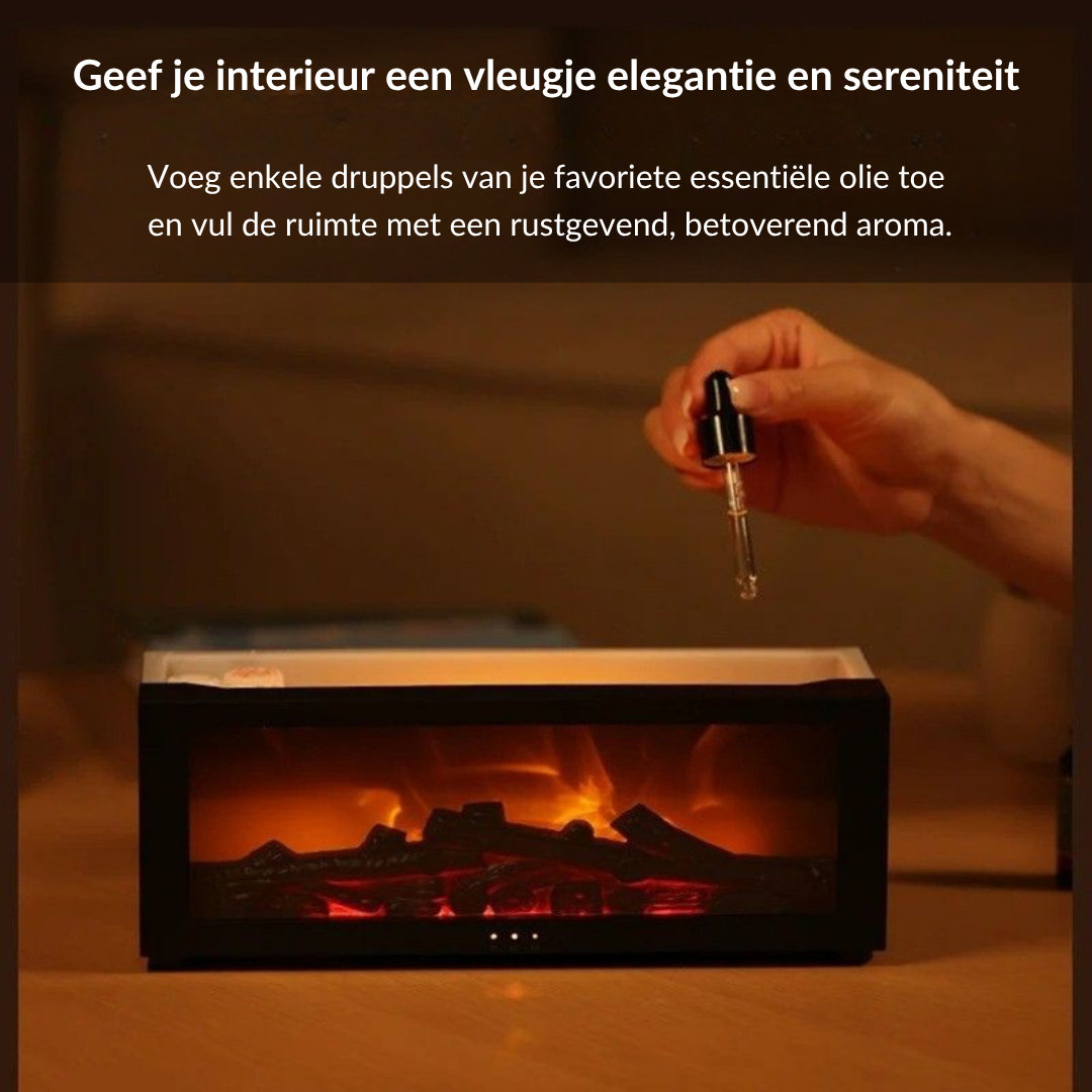 HeptABrands - CozyFlame | Aroma Diffuser met realistisch haardvlam-effect voor ultieme gezelligheid