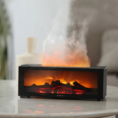 HeptABrands - CozyFlame | Aroma Diffuser met realistisch haardvlam-effect voor ultieme gezelligheid