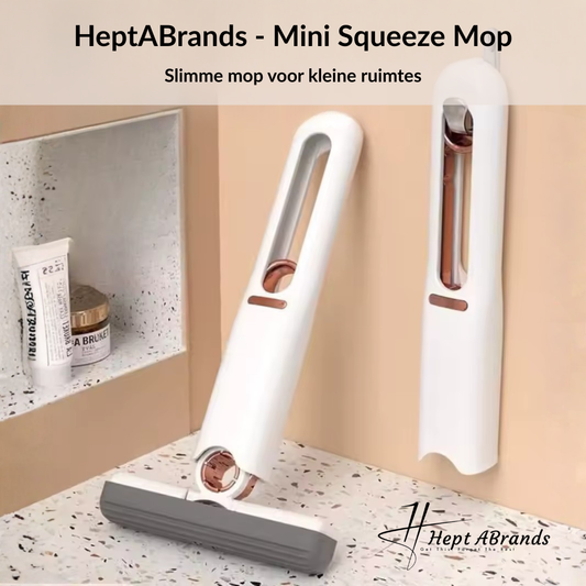 HeptABrands – Mini Squeeze Mop | Slimme Mop Voor Kleine Ruimtes