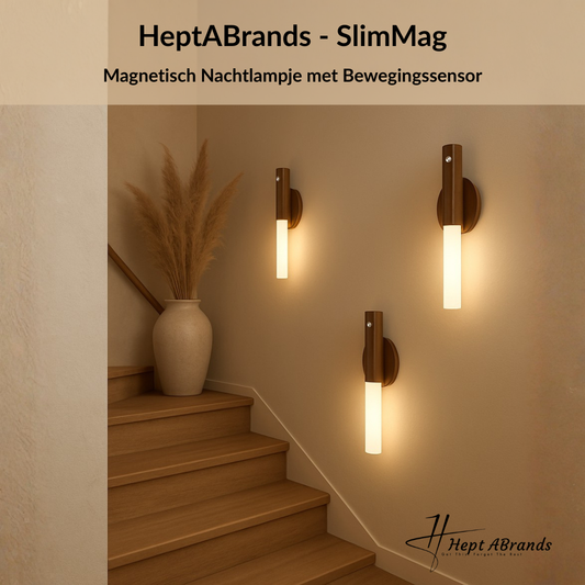 HeptABrands - SlimMag | Magnetisch Nachtlampje met Bewegingssensor – Zacht & Veilig Nachtlicht