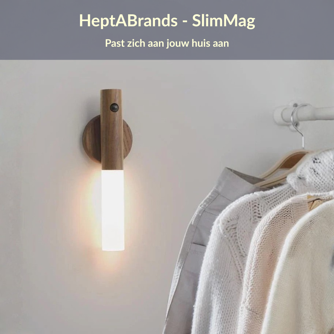HeptABrands - SlimMag | Magnetisch Nachtlampje met Bewegingssensor – Zacht & Veilig Nachtlicht