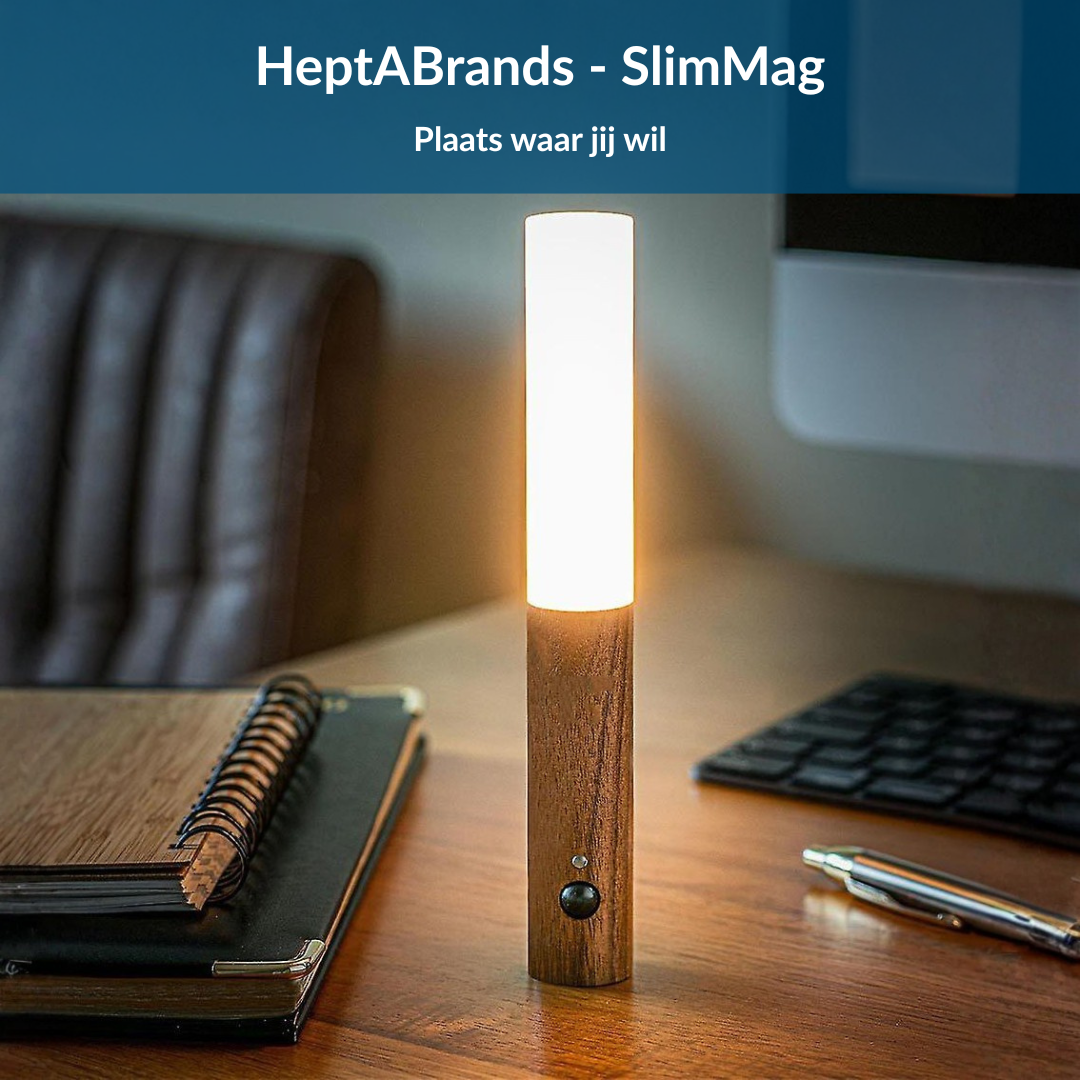 HeptABrands - SlimMag | Magnetisch Nachtlampje met Bewegingssensor – Zacht & Veilig Nachtlicht