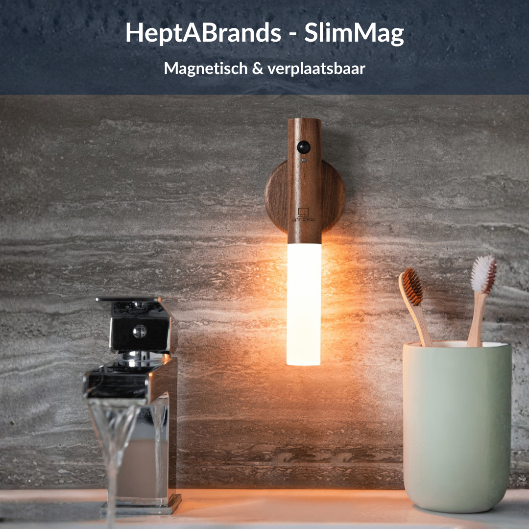 HeptABrands - SlimMag | Magnetisch Nachtlampje met Bewegingssensor – Zacht & Veilig Nachtlicht