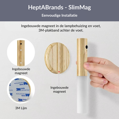 HeptABrands - SlimMag | Magnetisch Nachtlampje met Bewegingssensor – Zacht & Veilig Nachtlicht