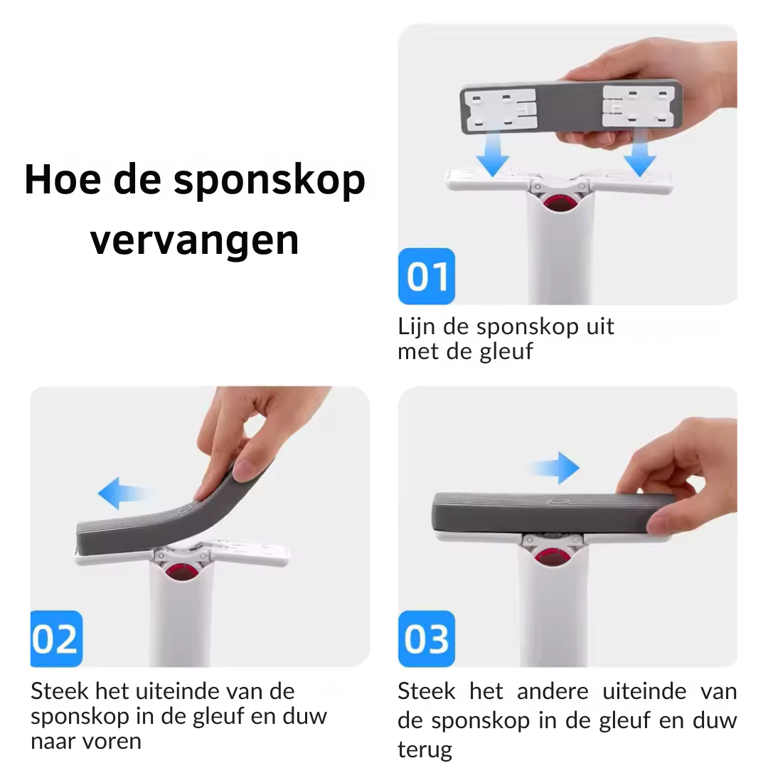 HeptABrands – Mini Squeeze Mop | Slimme Mop Voor Kleine Ruimtes
