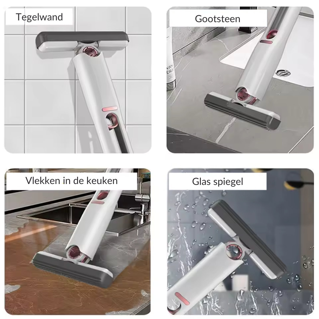 HeptABrands – Mini Squeeze Mop | Slimme Mop Voor Kleine Ruimtes