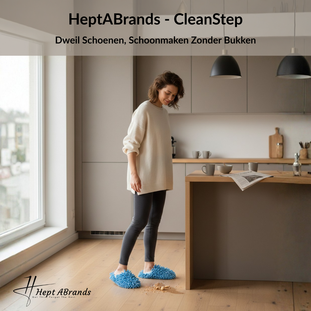 HeptaBrands - CleanStep | Dweil Schoenen, Schoonmaken Zonder Bukken